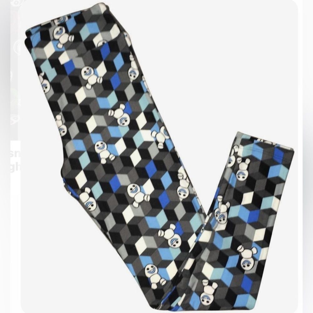 Lularoe Disney Frozen snowman geometric print leggings